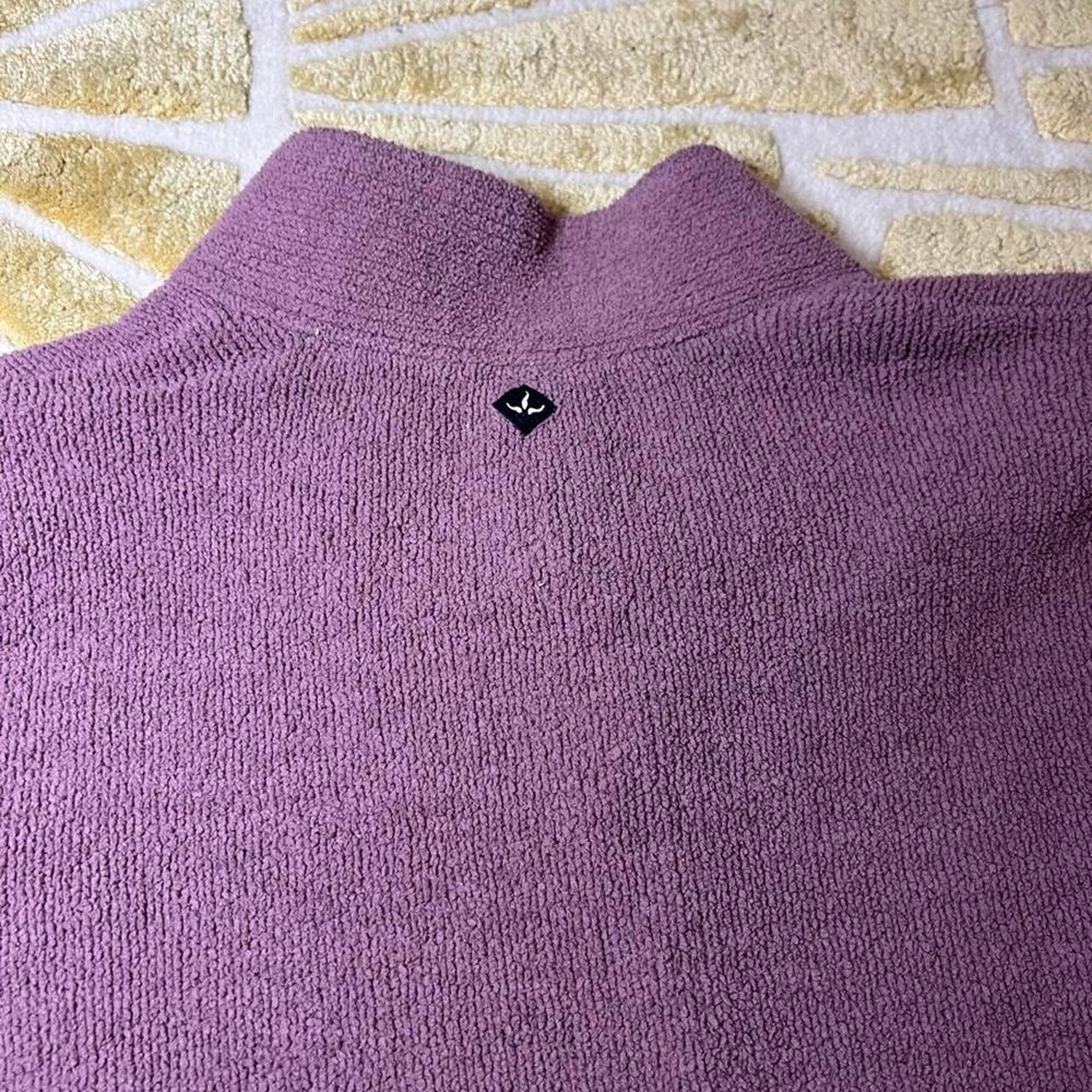 prAna Womens M Purple V-Neck Sweater Long Sleeve Knit Pullover Casual Outdoor - Picture 8 of 8